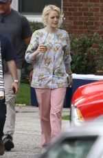 EMMA STONE on the Set of Maniac in New York 08/31/2017