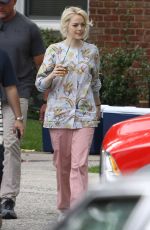EMMA STONE on the Set of Maniac in New York 08/31/2017
