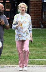 EMMA STONE on the Set of Maniac in New York 08/31/2017