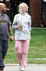EMMA STONE on the Set of Maniac in New York 08/31/2017