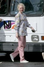 EMMA STONE on the Set of Maniac in New York 09/20/2017