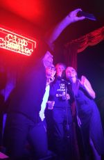 EMMA STONE Singing with Paul McCartney at Club Cumming in New York 09/21/2017