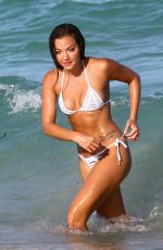 ERIKA COSTELL in Bikini on teh Set of a Photoshoot in Miami Beach 09/01/2017