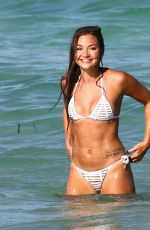 ERIKA COSTELL in Bikini on teh Set of a Photoshoot in Miami Beach 09/01/2017