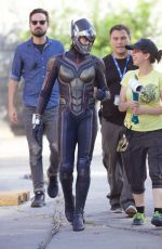 EVANGELINE LILLY at Ant-man and the Wasp Set in Atlanta 09/20/2017