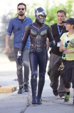 EVANGELINE LILLY at Ant-man and the Wasp Set in Atlanta 09/20/2017
