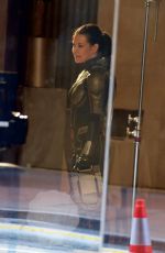 EVANGELINE LILLY on the Set of Ant-man and the Wasp in Atlanta 09/26/2017