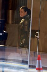 EVANGELINE LILLY on the Set of Ant-man and the Wasp in Atlanta 09/26/2017