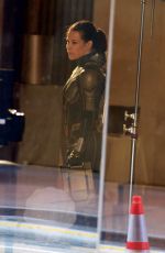 EVANGELINE LILLY on the Set of Ant-man and the Wasp in Atlanta 09/26/2017