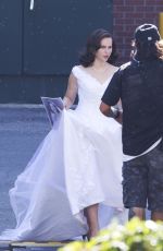 FELICITY JONES on the Pre-Production Set of On the Basis of Sex in Montreal 09/27/2017