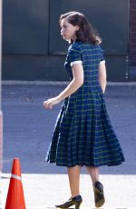 FELICITY JONES on the Pre-Production Set of On the Basis of Sex in Montreal 09/27/2017