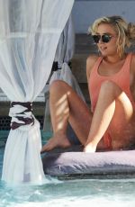 GABBY ALLEN in Swimsuit at a Pool in Las Vegas 09/14/2017