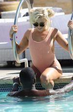 GABBY ALLEN in Swimsuit at a Pool in Las Vegas 09/14/2017