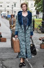 GEMMA ARTERTON adn ELIZABETH DEBICKI on the Set of Vita and Virginia in Dublin 09/04/2017