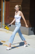 GIGI GADID in Tank Top and Jeans Out in New York 09/05/2017