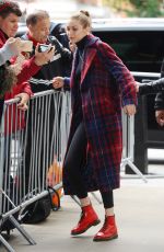 GIGI HADID Arrives at BBC Radio One in London 09/18/2017