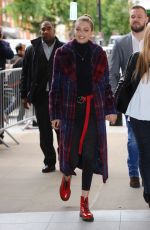 GIGI HADID Arrives at BBC Radio One in London 09/18/2017
