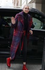 GIGI HADID Arrives at BBC Radio One in London 09/18/2017