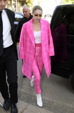 GIGI HADID Arrives at Fendi Fashion Show in Milan 09/21/2017