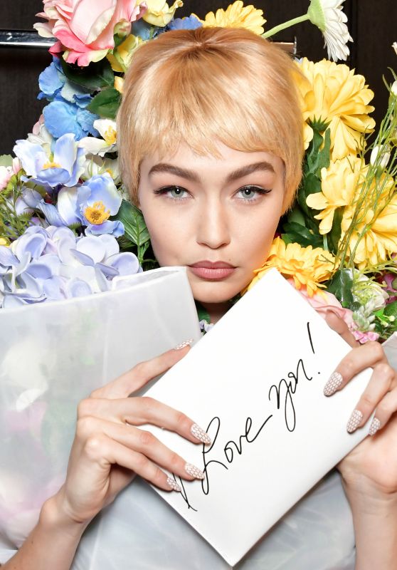 GIGI HADID at Moschino Fashion Show at Milan Fashion Week 09/21/2017