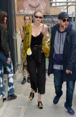 GIGI HADID Leaves Isabel Marant Office in Paris 09/27/2017