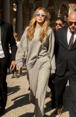 GIGI HADID Out and About in Milan 09/20/2017