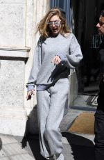 GIGI HADID Out and About in Milan 09/20/2017