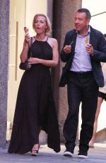 GILLIAN ANDERSON on Vacation in Rome 07/19/2017