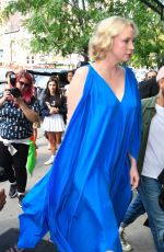 GWENDOLINE CHRISTIE Arrives at AOL Build Studios in New York 09/07/2017