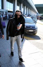 HAILEY BALDWIN Arrives at Malpensa Airport in Milan 09/20/2017