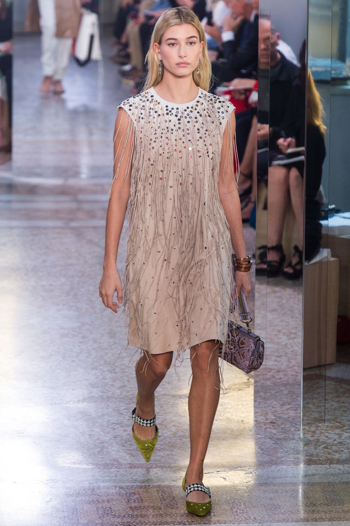 HAILEY BALDWIN at Bottega Veneta Fashion Show at Milan Fashion Week ...