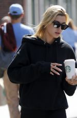 HAILEY BALDWIN Leaves Starbucks in New York 09/01/2017