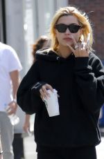HAILEY BALDWIN Leaves Starbucks in New York 09/01/2017