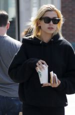 HAILEY BALDWIN Leaves Starbucks in New York 09/01/2017