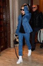 HAILEY BALDWIN Out and About at Milan Fashion Week 09/25/2017
