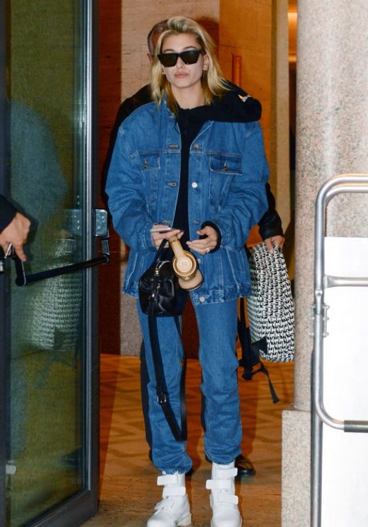 HAILEY BALDWIN Out and About at Milan Fashion Week 09/25/2017