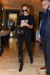 HAILEY BALDWIN Out and About in Milan 09/22/2017