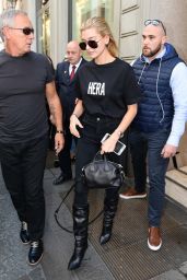 HAILEY BALDWIN Out and About in Milan 09/22/2017