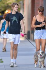 HELENA CHRISTENSEN Out with Her Son Mingus Reedus in New York 09/24/2017
