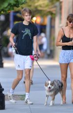 HELENA CHRISTENSEN Out with Her Son Mingus Reedus in New York 09/24/2017