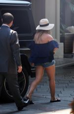 HILARY DUFF Arrives at Four Seasons Hotel in Beverly Hills 09/09/2017