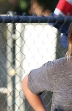 HILARY DUFF at a Baseball Court in Toluca Lake 09/06/2017