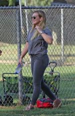 HILARY DUFF at a Baseball Court in Toluca Lake 09/06/2017