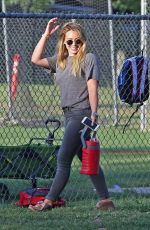 HILARY DUFF at a Baseball Court in Toluca Lake 09/06/2017