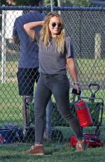 HILARY DUFF at a Baseball Court in Toluca Lake 09/06/2017