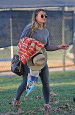 HILARY DUFF at a Baseball Court in Toluca Lake 09/06/2017