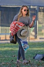 HILARY DUFF at a Baseball Court in Toluca Lake 09/06/2017