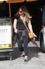 HILARY DUFF Heading to a Gym in Los Angeles 09/02/2017