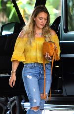 HILARY DUFF in Ripped Jeans Out in Beverly Hills 09/02/2017