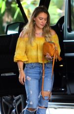 HILARY DUFF in Ripped Jeans Out in Beverly Hills 09/02/2017